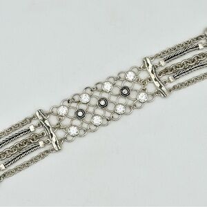 Silpada Retired B2711 Cavalier Sterling Silver & CZ Bracelet